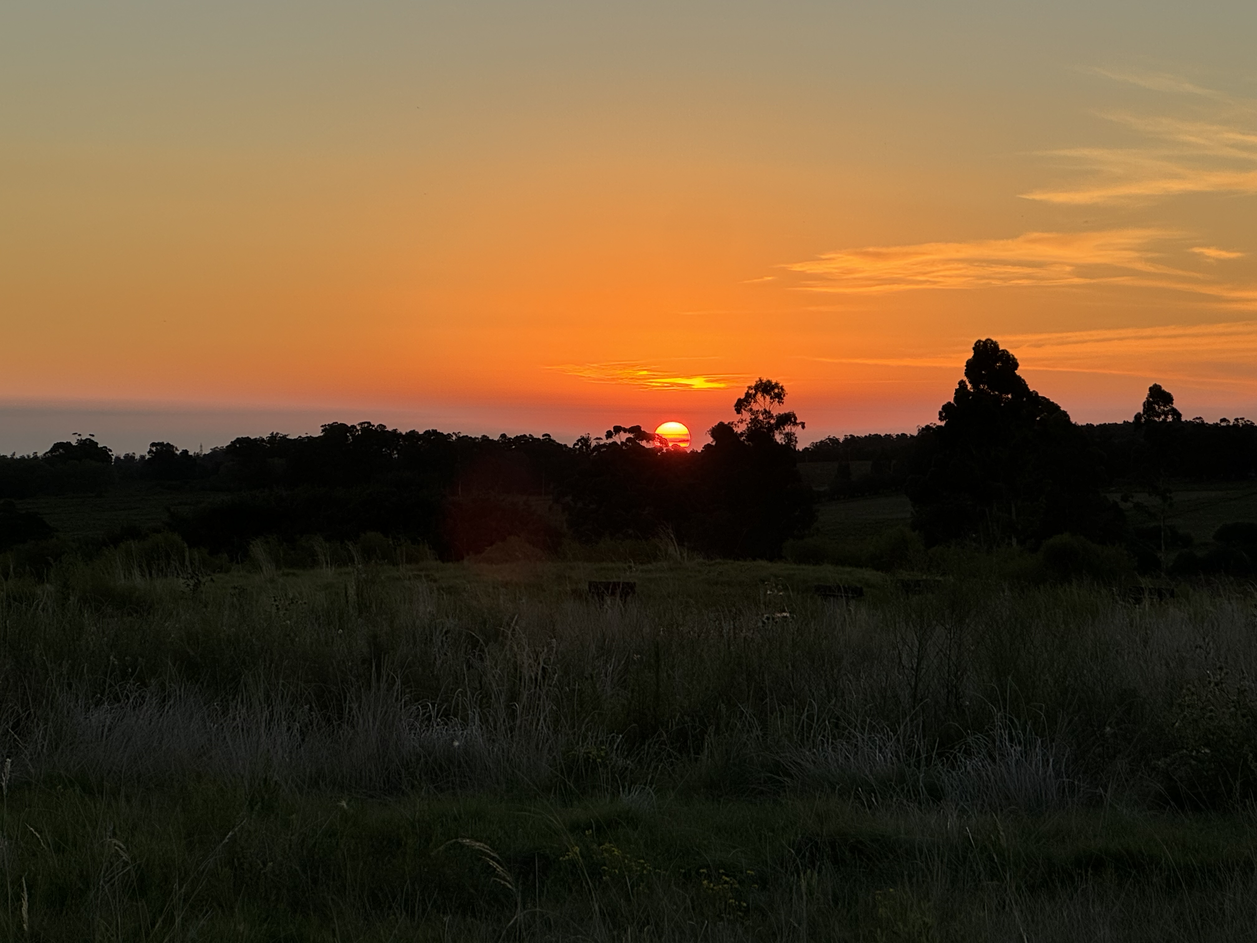 Atardecer sobre el paisaje de Chacra Oceánica